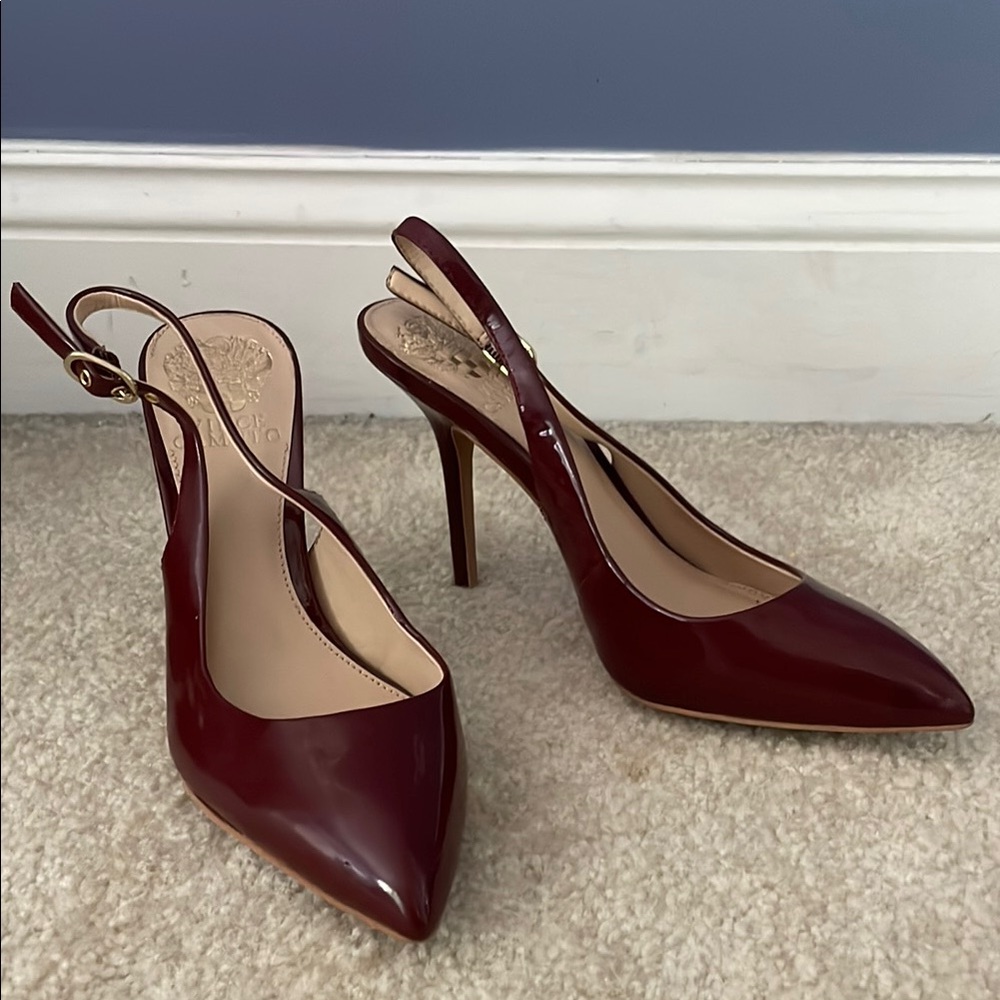 Vince Camuto maroon Slingback Heels **ANY 3 SHOES GET 3 for $30!!